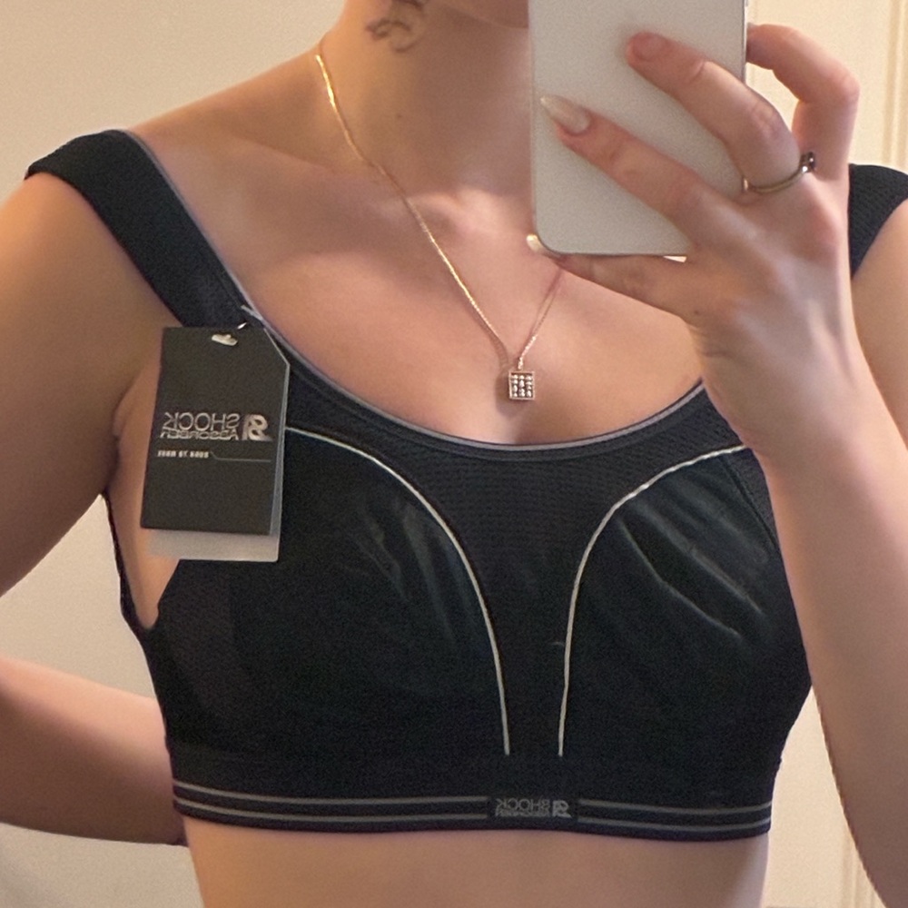 Black Sports Bra with Supportive Design